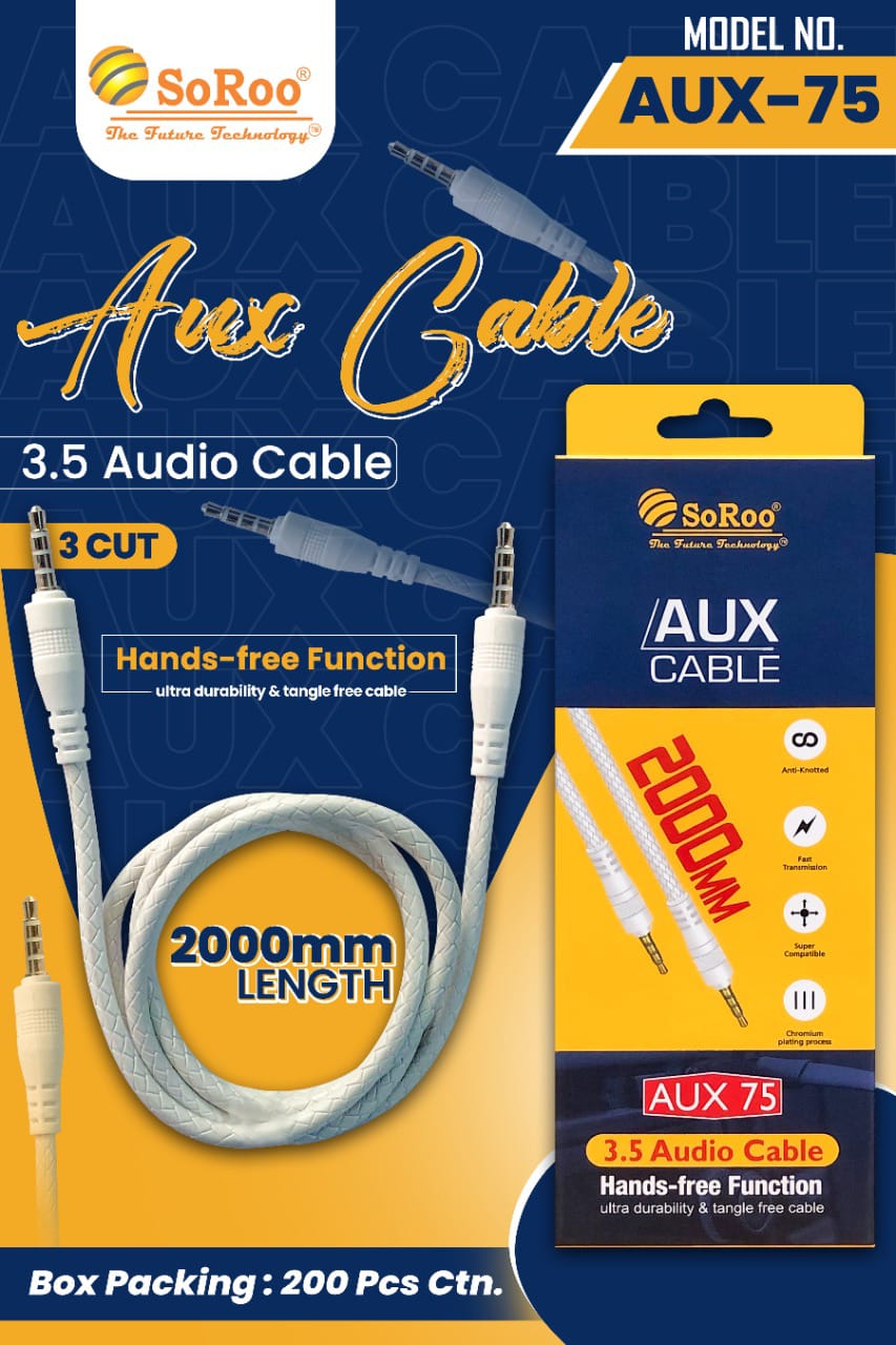Soroo Aux Cable 2000 mm 3 Cut